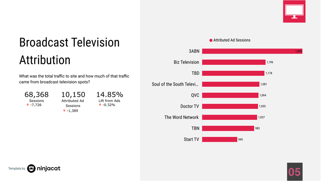 TV Radio Advertising Attribution Report Traditional Media Spot